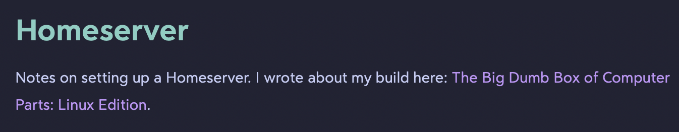 screenshot from the MacOS app Bear showing a simple note with a title and some text.